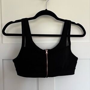Black zipper Lululemon sports bra